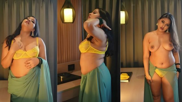 Anjali Gaud Horny Green Saree 2025 Hindi xxx Uncut Short Film